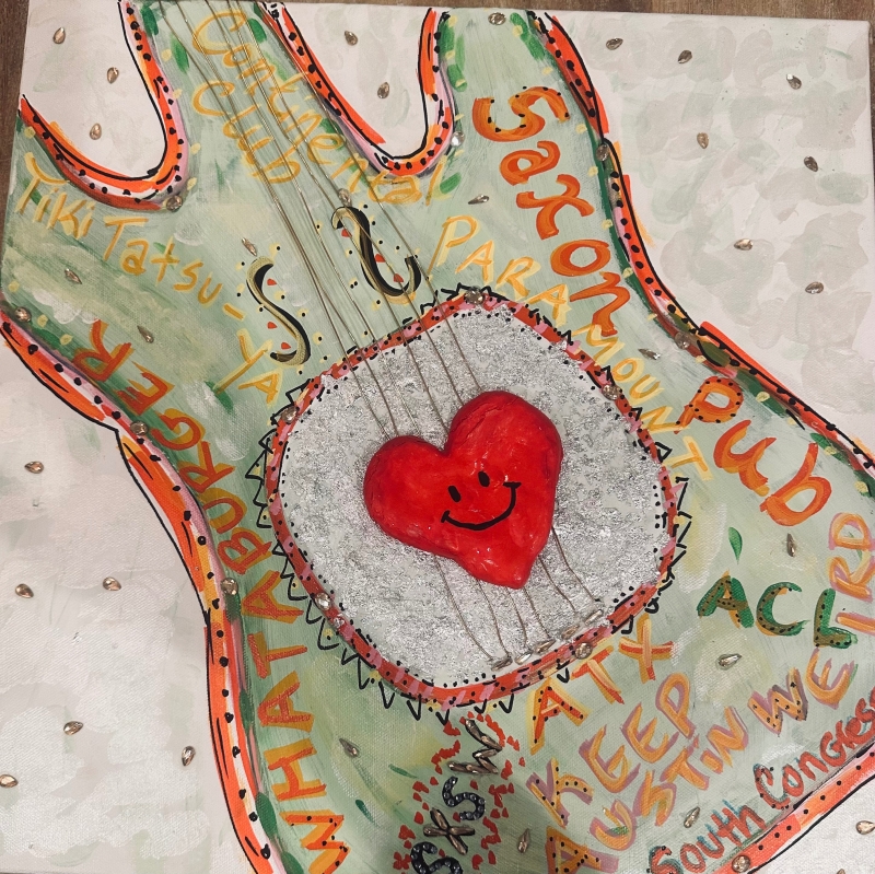 Happy Guitar by artist Teresa Green